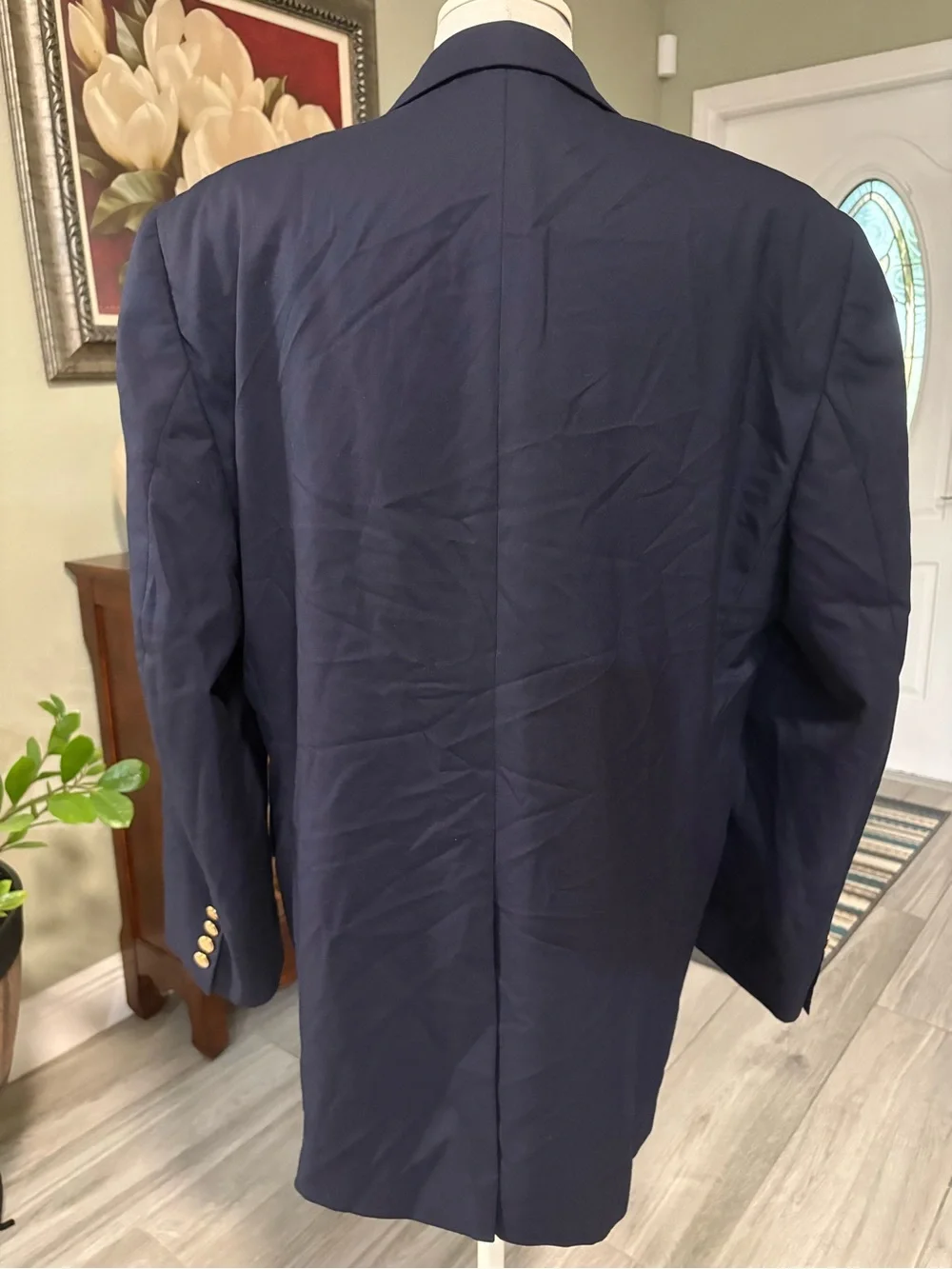 Loro Piana Navy Blazer with Gold Buttons